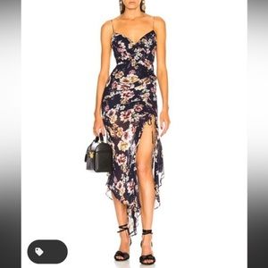 NICHOLAS/ silk midi dress garden rose 2